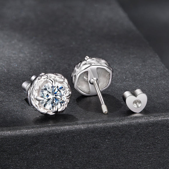 925 Sterling Silver 0.5 Carat Moissanite Earring for Women