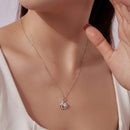 925 Sterling Silver Moissanite White Gold Plated Necklace for Women, Length 40+5cm-7