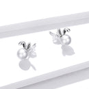 925 Sterling Silver Earrings with Quality Shell Pearl-2