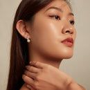 925 Sterling Silver Earrings with Plated Platinum and Shell Pearl for Women-6