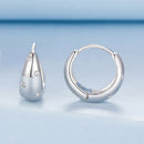 925 Sterling Silver Earrings with CZ in White Gold Plating - Stylish Design for Women-4