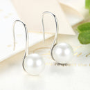 925 Sterling Silver Genuine Shell Pearl Earrings for Women-4