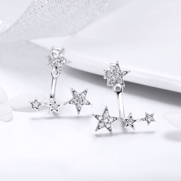 925 Sterling Silver Pavé Setting Earrings for Women