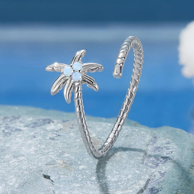 925 Sterling Silver Nano Opal Ring for Women - 0