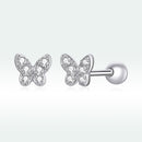 925 Sterling Silver Earrings with CZ in Pavé Setting - 0.4*0.5cm - Women-4