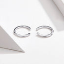 925 Sterling Silver Earrings with Platinum Plating, 1.3cm for Women-3