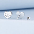 925 Sterling Silver White Gold Plated CZ Earrings-3