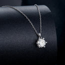 925 Sterling Silver Moissanite Necklace 39cm+5cm Length for Women-2