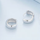 925 Sterling Silver Platinum Plated Earrings 11x5mm for Women-5