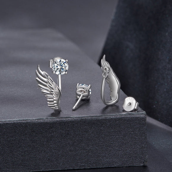925 Sterling Silver Moissanite 0.50 Carat Earrings for Women