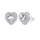 925 Sterling Silver Pavé Setting CZ Earrings-1