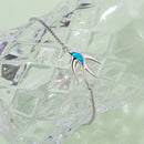 925 Sterling Silver Synthetic Opal Bracelet with White Gold Plating-2