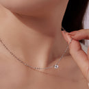 925 Sterling Silver 0.5 Carat Moissanite Necklace for Women-7