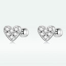 925 Sterling Silver Earrings with Pavé Setting CZ-4