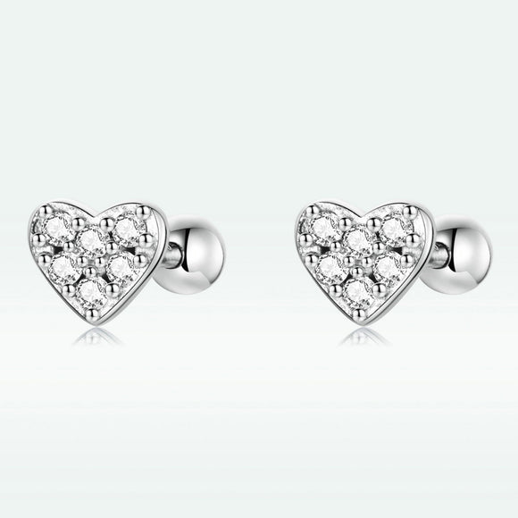 925 Sterling Silver Earrings with Pavé Setting CZ