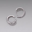 925 Sterling Silver White Gold Plated 1.6cm Pavé CZ Hoop Earrings for Women-4