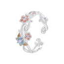 925 Sterling Silver Enamel Pavé Setting Ring for Women-3