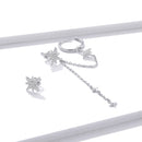 S925 Sterling Silver Earrings with CZ in Pavé Setting, 5.9cm Length, 1cm Size for Women-5