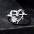 925 Sterling Silver Moissanite Heart-Shaped Ring Size 7 for Women-4