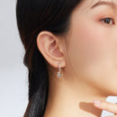 S925 Oxidized Silver Pavé Setting CZ Earrings for Women-6