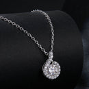 925 Sterling Silver Moissanite Necklace with CZ, 400mm Length, 15x10mm Pendant for Women-3