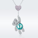 925 Sterling Silver Necklace 38-45cm with 3.1*1.3cm Pendant for Women-3
