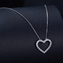S925 Sterling Silver Necklace with Moissanite, 400mm + 50mm, Platinum Plated, Women-3