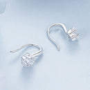 925 Sterling Silver Earrings with Pave Setting CZ 12*5mm for Women-5