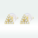 925 Sterling Silver & Plated Gold CZ Earrings for Women-6
