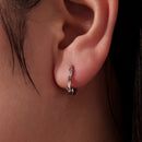 925 Sterling Silver Plated White Gold Hoop Earrings for Women-6