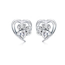925 Sterling Silver Earrings with Pavé Setting CZ, 0.9cm for Women-2