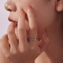 925 Sterling Silver Oxidized Silver 0.5cm Ring-6
