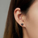 925 Sterling Silver Oxidized CZ Earrings for Women-6