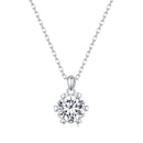 925 Sterling Silver Moissanite Necklace 39cm+5cm Length for Women-1