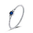 925 Sterling Silver Oxidized Silver CZ Pavé Setting Ring Size 6.0 for Women-1