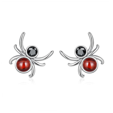 925 Sterling Silver Earrings with Pavé Setting CZ and Transparent Glass