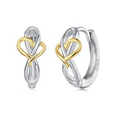 925 Sterling Silver Plated White Gold & Gold Hoop Earrings for Women-1