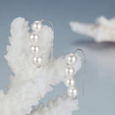 925 Sterling Silver White Gold Plated Earrings with Quality Shell Pearl, 2.1*0.5cm for Women-4