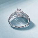 925 Sterling Silver Moissanite 0.65 Carat Ring Size 6 for Women-4