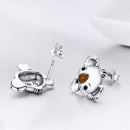 925 Sterling Silver Earrings 1.1*1.2cm for Women-5