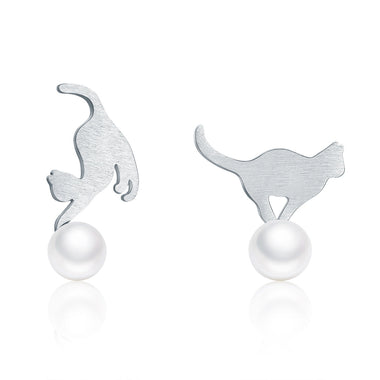 925 Sterling Silver Shell Pearl Earrings for Women