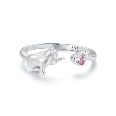 925 Sterling Silver Pavé Setting CZ White Gold Plated Ring for Women - 0