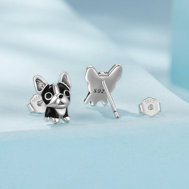925 Sterling Silver Oxidized Enamel Earrings for Women - 0