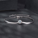 925 Sterling Silver Moissanite 0.50 Carat Bracelet with Pavé Setting and White Gold Plating for Women-3