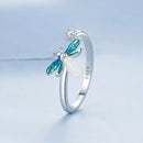 925 Sterling Silver White Gold Plated Enamel Pavé Setting CZ Ring-7