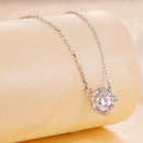 925 Sterling Silver Moissanite 1.0 Carat Necklace with Pavé Setting for Women-5