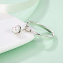 S925 Sterling Silver Ring Width 0.2CM Bead 0.6CM for Women-5