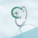 925 Sterling Silver Plated Platinum CZ Ring for Women-3