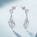925 Sterling Silver 0.50 Carat Moissanite Earrings with White Gold Plating for Women-3