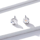 925 Sterling Silver Earrings with Pavé Setting CZ, Size 0.6*0.7cm, for Women-5